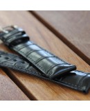 Bracelet Hirsch London Alligator Noir 20mm