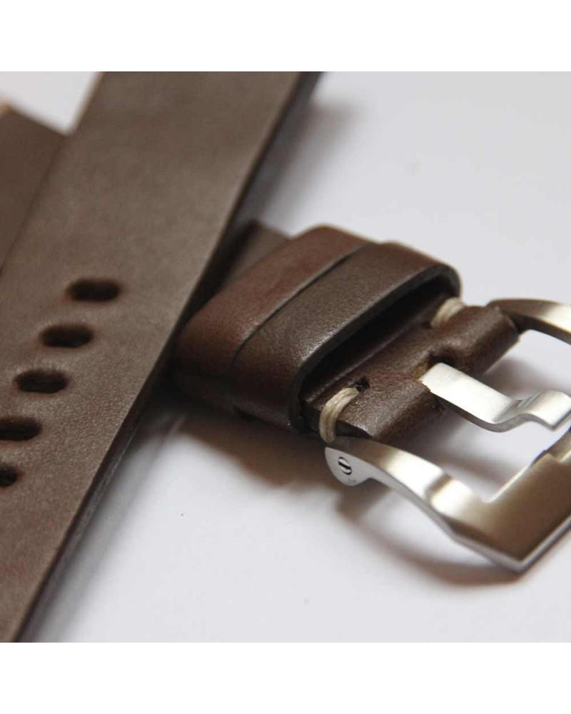 Watchstrap Arezzo MARINA 22mm Dark Brown