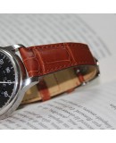 Watchstrap Hirsch London Gold Brown 20mm Alligator