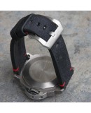 Watchstrap Arezzo HORSEMAN 20mm Black red stich