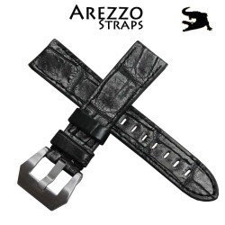 Arezzo DARKGATOR 22mm Alligator Anthracite