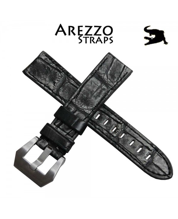 Arezzo DARKGATOR 22mm Alligator Grey