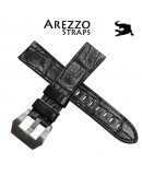 Arezzo DARKGATOR 22mm Alligator Anthracite