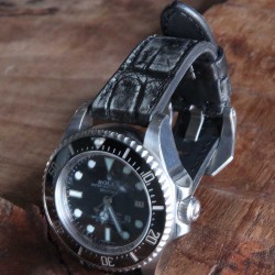 Arezzo DARKGATOR 22mm Alligator Anthracite