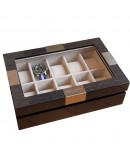 Excecutive 10 watch box Makassar black wood for 10 watches Excecutive 10 watch box Makassar black wood for 10 watches