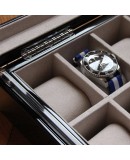 Excecutive 10 watch box Makassar black wood for 10 watches Excecutive 10 watch box Makassar black wood for 10 watches