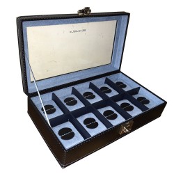 Coffret 10 montres Carbon Gris intérieur Bleu Friedrich