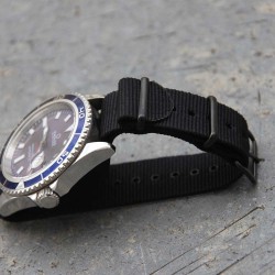 Bracelet NATO 20mm noir PVD Noir