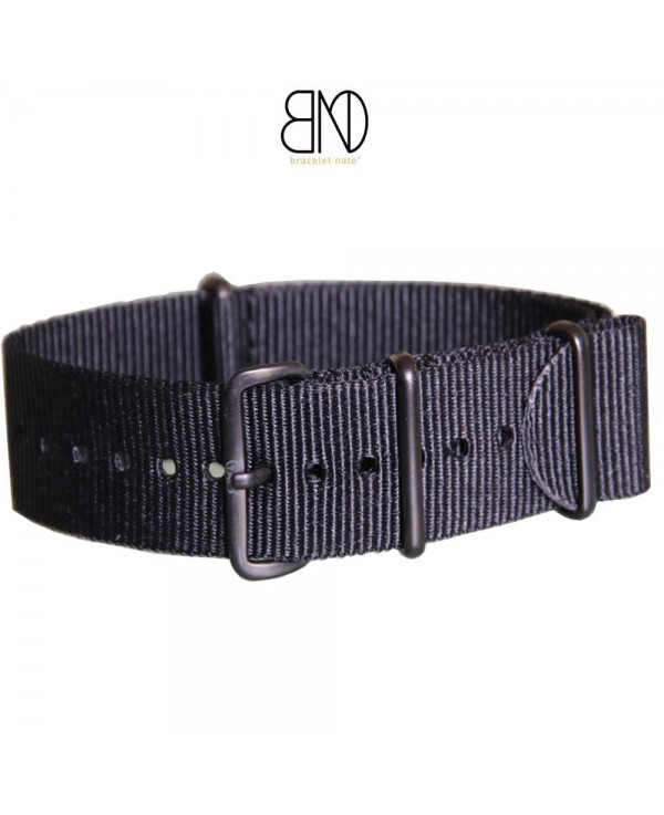 NATO Strap black PVD Black 20mm