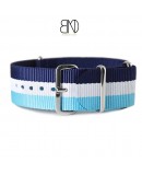 NATO Strap blue white bluesky 20mm