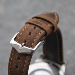 Watchstrap Hirsch HERITAGE dark brown 20mm