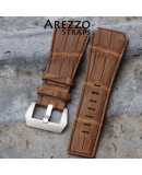 Watchstrap Arezzo Alligator for BR03 BR01 brown