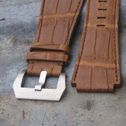 Watchstrap Arezzo Alligator for BR03 BR01 brown