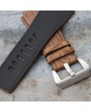 Watchstrap Arezzo Alligator for BR03 BR01 brown