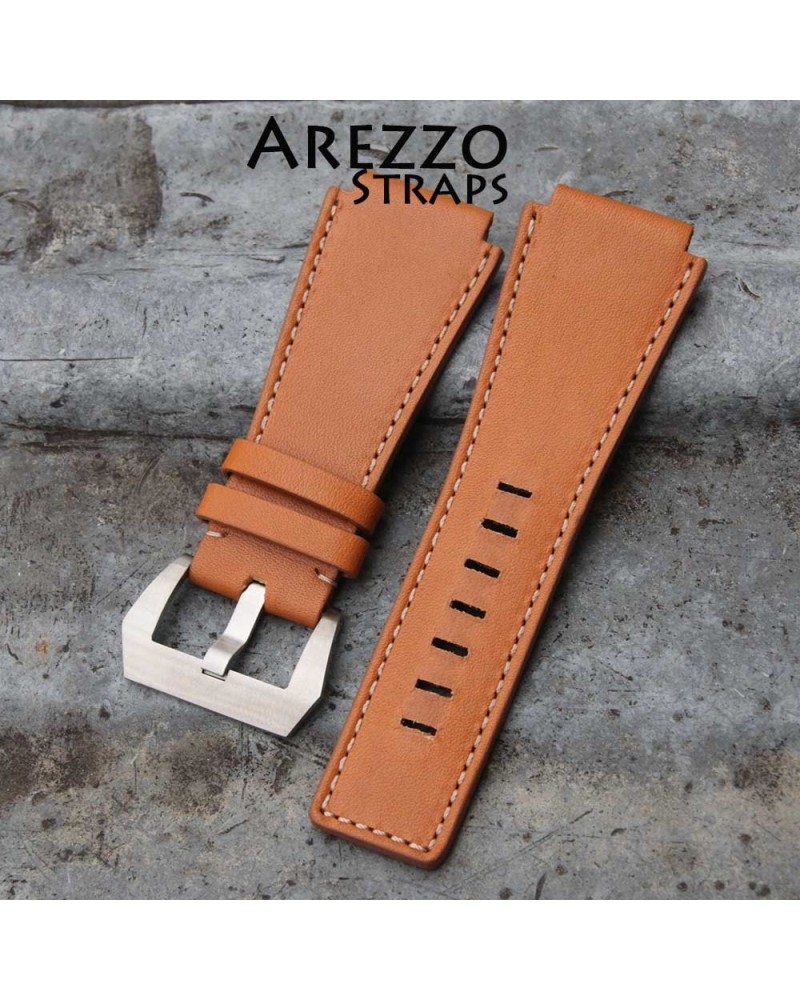 Watchstrap Arezzo brown MARINA for BR03 BR01