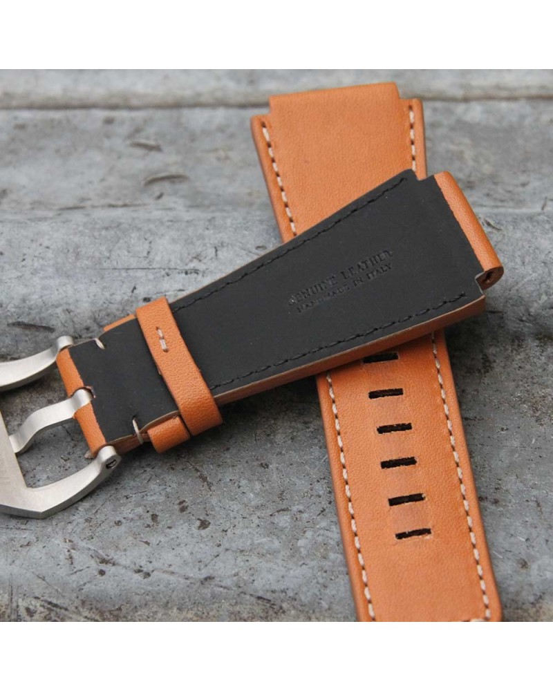 Watchstrap Arezzo brown MARINA for BR03 BR01