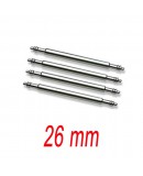 Set de 4 Barrettes inox 26mm renforcé pour bracelet