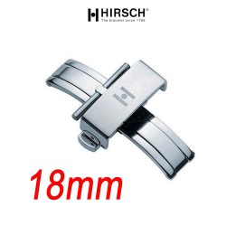 Boucle déployante 18mm Pusher inox poli hypoallergénique HIRSCH