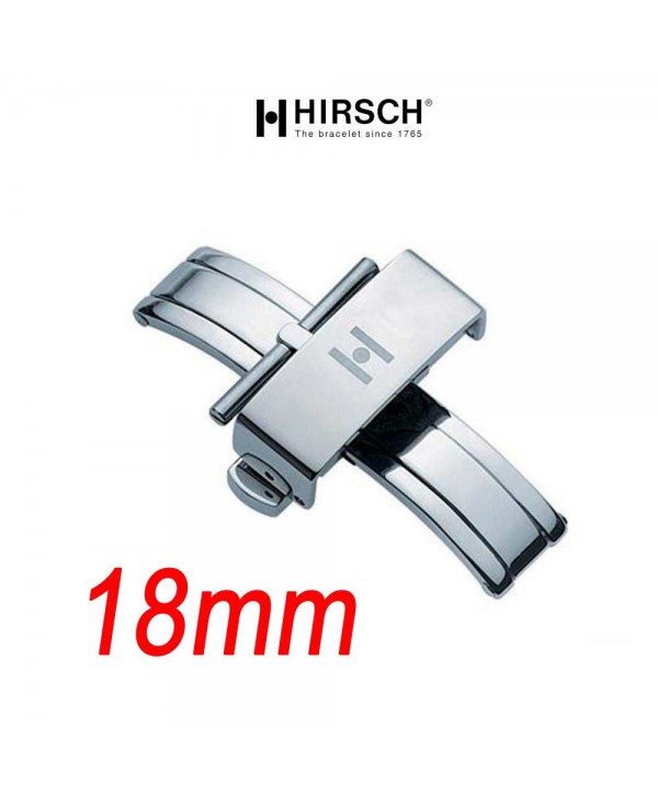 Buckle Hirsch PUSCHER 18mm Polished Stainless Steel Buckle Hirsch PUSCHER 18mm Polished Stainless Steel