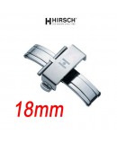 Boucle déployante 18mm Pusher inox poli hypoallergénique HIRSCH