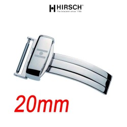 Hirsch Boucle déployante 20mm SPORT inox poli hypoallergénique