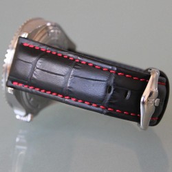 Watchstrap Hirsch Grand Duke Black 18mm