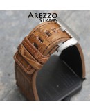 Watchstrap Arezzo Alligator for BR03 BR01 brown