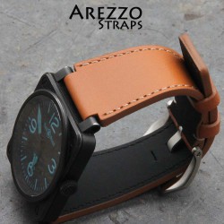 Watchstrap Arezzo brown MARINA for BR03 BR01