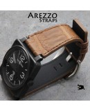 Watchstrap Arezzo Alligator for BR03 BR01 brown