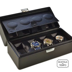 Scatola del Tempo - Watchbox - 8B-OS-XXL black grained leather