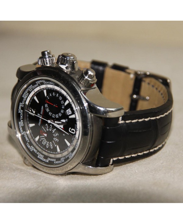 Bracelet montre HIRSCH cuir vintage noir (rétro), parfait Apple Watch
