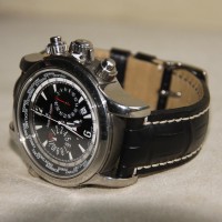 Watchstrap Hirsch Viscount Alligator Black 22mm