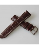 Watchstrap Hirsch Viscount Alligator dark brown 22mm Watchstrap Hirsch Viscount Alligator dark brown 22mm