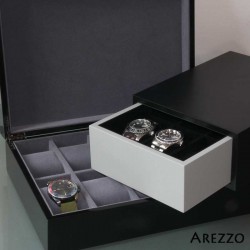 Coffret 10 montres Laque noire brillante AREZZO