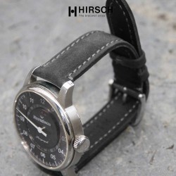 Watchstrap Hirsch HERITAGE grey 22mm
