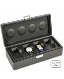 Coffret 4 Montres - Scatola 4B XL Oversize cuir noir graine