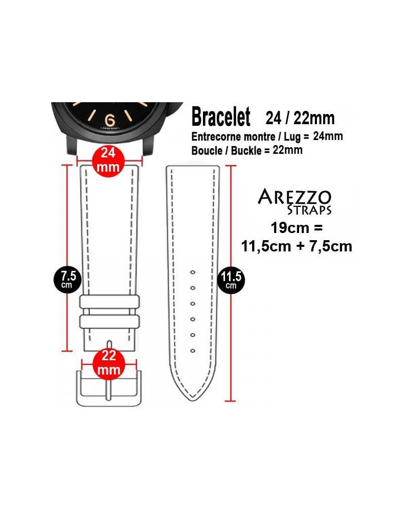 Arezzo TOPGUN 24mm dark brown