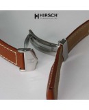 Bracelet Hirsch NAVIGATOR marron doré 22mm avec boucle deployante inox