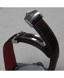 Watchstrap Hirsch SPEED 22mm black red with deployment buckle Watchstrap Hirsch SPEED 22mm black red with deployment buckle