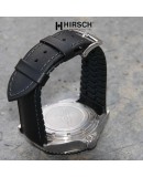 Bracelet Hirsch JAMES cuir lisse Performance noir 22mm