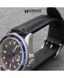 Bracelet Hirsch LUCCA noir  20mm cuir toscan