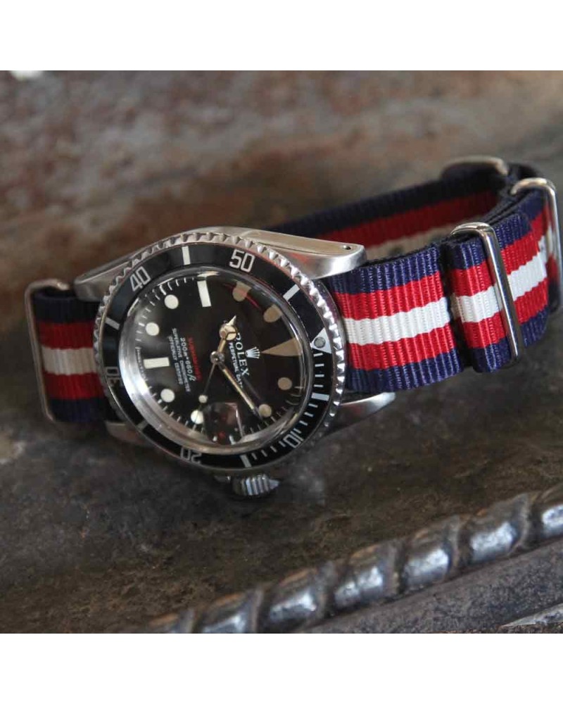 NATO Strap blue red beige red blue