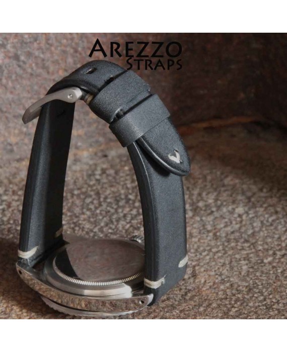 Bracelet De Flétri (Wither Strap) En Cuir Chocolat – Showman Roughout – Lanières En Cuir Brut Noir