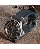 Watchstrap Arezzo BRUTUS 20mm Vintage black Leather white stiches