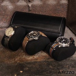 Watch Roll PRESTIGIUM3 black leather for 3 watch