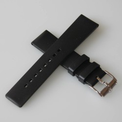 Watchstrap Hirsch PURE Black 20mm Rubber