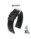 Watchstrap XL Hirsch PURE Black 20mm Rubber