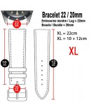 Watchstrap XL Hirsch Grand Duke Black 22mm Watchstrap XL Hirsch Grand Duke Black 22mm