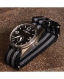 NATO James Bond Noir Gris 22mm