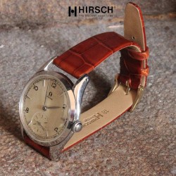 Watchstrap Hirsch PRESTIGE CROCO gold brown 18mm